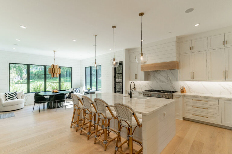 open floor space kitchen dining nook