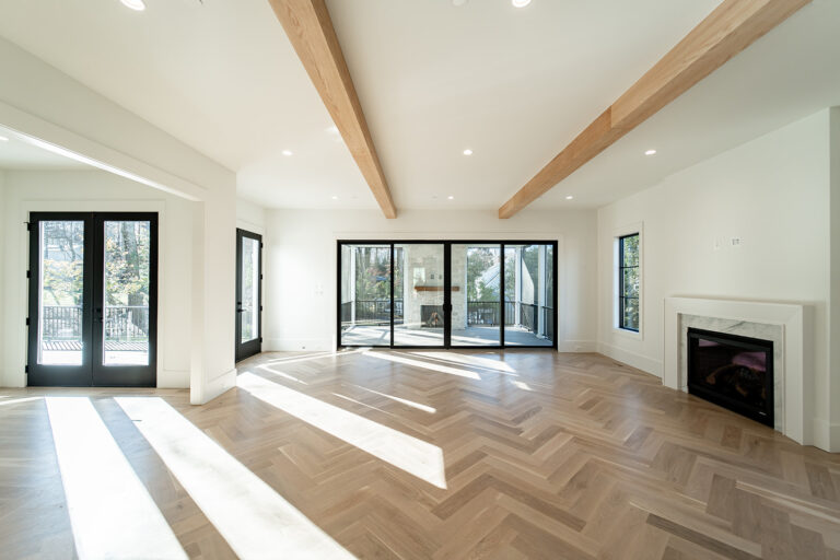 Natural light wooden accents wood floor windows