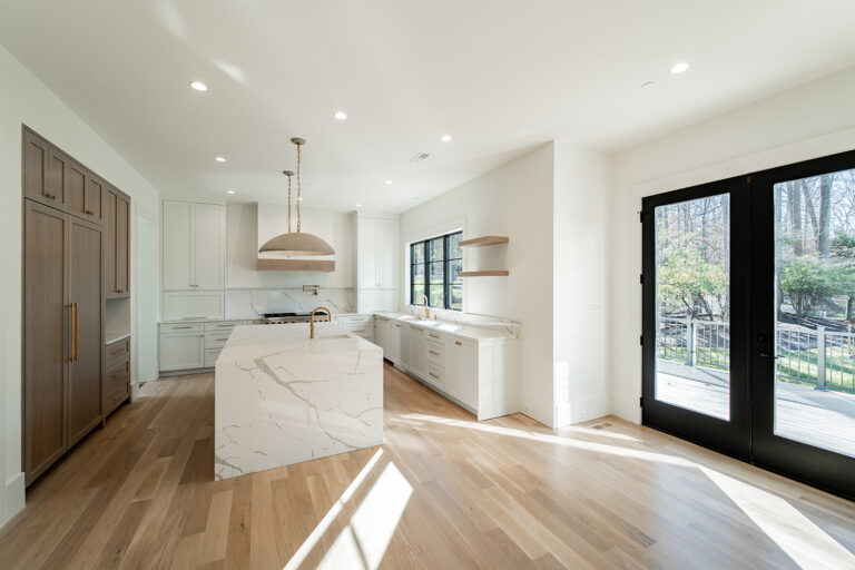 Meadowlark kitchen natural tones and textures, marble stone